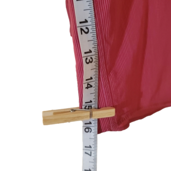 Michael Kors Pinkish Red Pinstriped Button Down Mens L - Picture 9 of 9